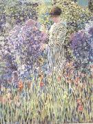 frederick carl frieseke Woman in a Garden (nn02) oil painting picture wholesale